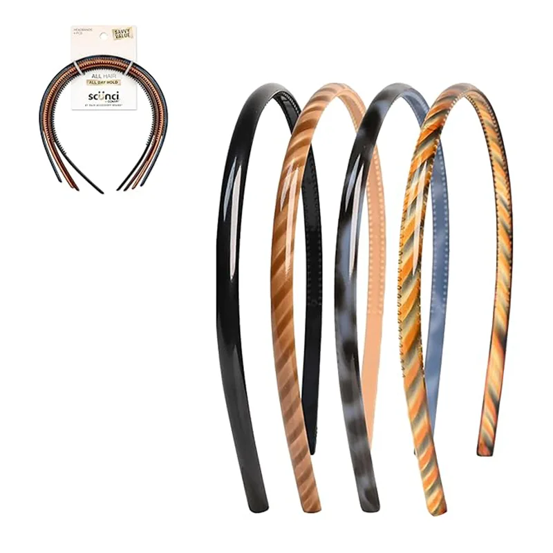 Stijlvolle, comfortabele kunststof hoofdbanden met twistprint